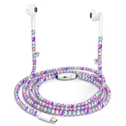 Coolden USB-C In-Ear Kopfhörer mit Mikrofon und Lautstärkeregler für iPhone und Samsung Galaxy - Violett