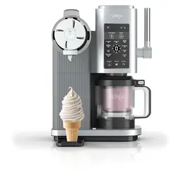 Ninja CREAMi Scoop & Swirl Eismaschine mit 2 Behältern, 13 Funktionen, Platinsilber