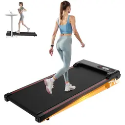 HomeFitnessCode Laufband mit Neigung für Zuhause, elektrisch, bis 8 km/h, kompakt und schwarz