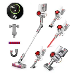 Vozascly 450W Akku Staubsauger, 60Min kabellos, ultra-leise mit LED Display, für Böden, Teppiche & Tierhaare