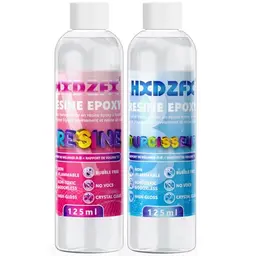 Epoxidharz Gießharz Set 250ml - Glasklar für Kunstprojekte & Schmuck mit Bonus Handschuhe, Messbecher und Holzstäbchen
