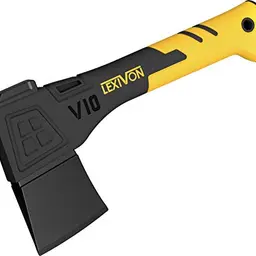 LEXIVON 25 cm Outdoor Axt für Garten & Brennholz - Ergonomischer Griff, leicht & mit Schutzhülle