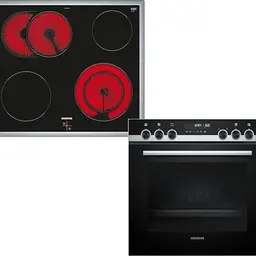 Siemens Einbau-Herd-Set mit Pyrolyse Selbstreinigung, 60 cm, inkl. Elektrokochfeld EA64RGNA1E