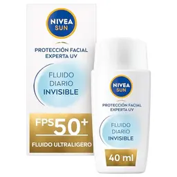 NIVEA SUN Invisible Daily Fluid Gesichts-Sonnenschutz LSF 50+ (1 x 40 ml), leichte Gesichts-Sonnencreme mit Matteffekt