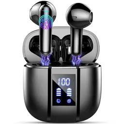 Bluetooth 5.4 In-Ear Kopfhörer mit 48H Spielzeit und IP7 Wasserdicht, Noise Cancelling für Reisen und Arbeit