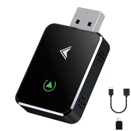 CarPlay Wireless Adapter - Kabellos für iPhone, Plug and Play, kompatibel mit iOS 12+ und CarPlay (Schwarz)