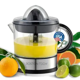 Elektrische Zitruspresse 40W – 2 Kegel, 700 ml Edelstahl, BPA-frei, bidirektionale Rotation, hohe Saftausbeute