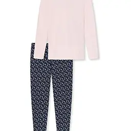 Schiesser Damen Schlafanzug Langarm, rosé, Größe 50