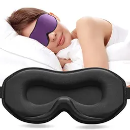 Umisleep Schlafmaske für Seitenschläfer, atmungsaktiv und lichtblockierend, geeignet für Reisen und Yoga, Lila