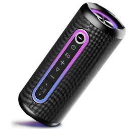 Bluetooth Lautsprecher mit Licht, 30W, 30 Std Akku, IPX7 wasserdicht, für Outdoor und Party, Schwarz