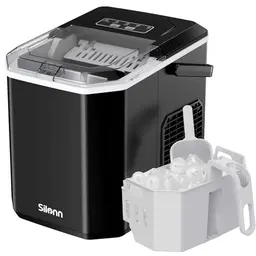 Silonn Eiswürfelmaschine – Tragbar & Selbstreinigend, 9 Eiswürfel alle 6 Min., 12 KG/Tag