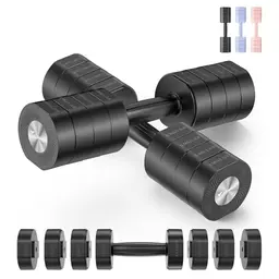MERACH Verstellbare Kurzhanteln 2er Set, 1-4 KG, für Krafttraining und Fitness, Home Gym - Schwarz