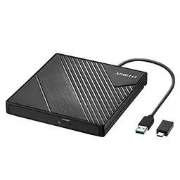 Amicool Externes DVD Laufwerk USB 3.0 für Laptop, Desktop, MacBook - Tragbarer CD/DVD Brenner