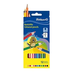 Pelikan Buntstifte 12 Farben - Sechseckige Holzstifte