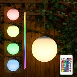RWWR Solar LED Hängelampe für Außen – Wasserdicht, Tragbar, Ø 20 cm mit Lichtsensor