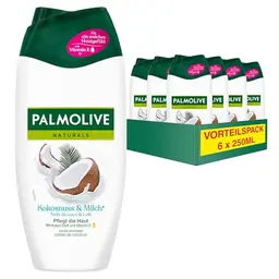 Palmolive Duschgel Kokosnuss & Milch, 6 x 250ml - Feuchtigkeit und Duft