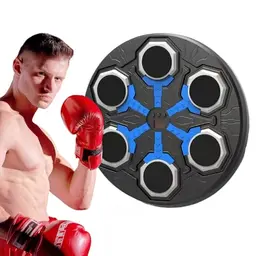 Hiseeyo Premium Musik Boxmaschine mit Bluetooth und LED, Wandmontage, Ziel Workout Punching Equipment für Zuhause (Schwarz)