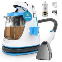 PEXCHO Teppichreiniger für Tierflecken, tragbar, mit Doppel-Tank, selbstreinigend, 18kPa Saugkraft, 550W