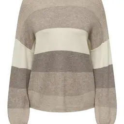 ONLATIA Gestreifter Pullover mit langen Ärmeln