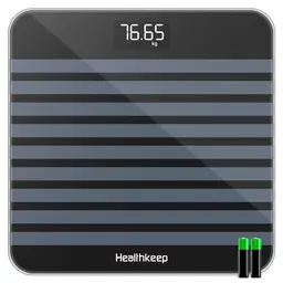 Ultraschlanke Digitale Personenwaage, Tragkraft bis 180 kg, Schwarz