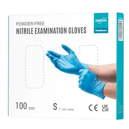 EUROPAPA® 100 Nitrilhandschuhe blau S - Puderfrei, latexfrei, Einmalhandschuhe