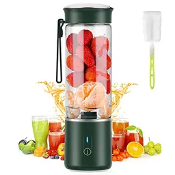 BlumWay 400ML Tragbarer Mixer für Smoothies und Milchshakes - Wiederaufladbarer Mini Blender (Grün)