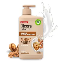 Dicora Urban Fit Duschgel mit Vitamin B und Mandeln, feuchtigkeitsspendend, 825 ml