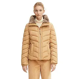 TOM TAILOR Damen Steppjacke - Soft Light Camel, Größe L