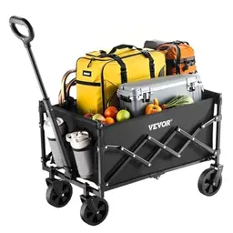 VEVOR Bollerwagen Faltbarer Transportwagen 66x45x46 cm, Schwarz - Ideal für Strand & Garten