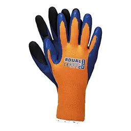 Reis Schutzhandschuhe in Orange-Blau-Schwarz, Größe 10, 12 Stück