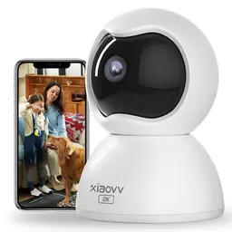 XIAOVV 3MP PTZ Innenkamera mit HD-Nachtsicht und Zwei-Wege-Audio, Fernzugriff, Bewegungserkennung und App-Benachrichtigungen