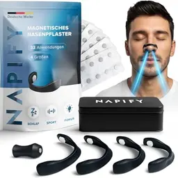 Nasenpflaster Magnet (32 Tage) – Anti-Schnarch Pflaster für freies Atmen und bessere Fokus