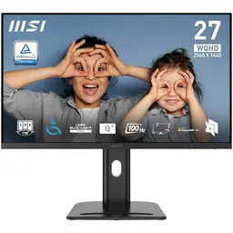 MSI PRO MP273QPDE E2 27 Zoll WQHD Büromonitor - 2560 x 1440, 100Hz, ergonomisch, integrierte Lautsprecher