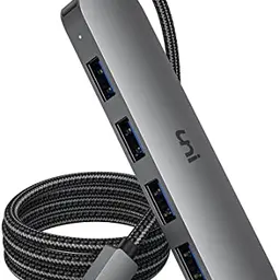 USB C 3.0 Hub 4-Port, Ultra Slim, kompatibel mit MacBook Pro, iPad Pro, Dell XPS und mehr