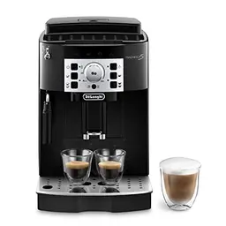 De'Longhi Magnifica S ECAM 22.110.B Kaffeevollautomat mit Milchaufschäumer, 2-Tassen-Funktion, 1,8L Wassertank, Schwarz/Silber