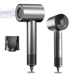 BAMCOO Haartrockner 1500W mit HD Display und Touchscreen, 4 Heizstufen, 3 Geschwindigkeitsstufen - Grau