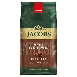 Jacobs Café Crema Intense Kaffeebohnen, 1 kg - Röstung aus Bremen, intensiv mit Kakao- & Nussnote