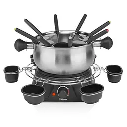 Tristar Fondue-Set für 8 Personen, 1,3L, inklusive Edelstahlgabeln und Saucenring