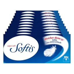 Softis 4-lagige Taschentücher | 300 Päckchen | Dermatologisch getestet & FSC®-zertifiziert