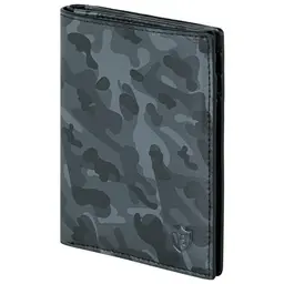 VON HEESEN® Leder Geldbörse Herren mit Münzfach & RFID-Schutz, Echtleder, Portemonnaie für Männer & Damen, Camouflage Grau