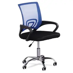 MUWO Director Bürodrehstuhl - Ergonomisch, höhenverstellbar, Mesh-Gewebe, stabil, optimaler Sitzkomfort (Navy)