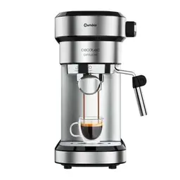 Cecotec Cafelizzia Steel Espressomaschine mit Doppelauslauf, 20 bar Druck, 1,2L Wassertank