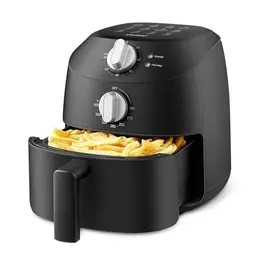Midea Heißluftfritteuse 2L, 1150W, ölfrei, einfach zu reinigen, BPA-frei, Schwarz