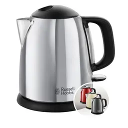 Russell Hobbs Victory Wasserkocher 1,0L Edelstahl, 2400W, mit Schnellkochfunktion und Wasserstandsanzeige