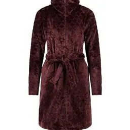Hunkemöller Zip Fleece Bademantel - Windsor Wine - M/L