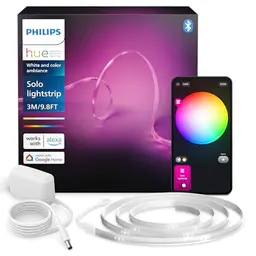 Philips Hue 3m Smart LED Lightstrip Basis-Set, steuerbar mit der Hue App, kompatibel mit Alexa, Google Assistant und Apple HomeKit