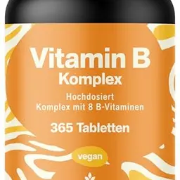 Vitamin B Komplex hochdosiert - 365 Tabletten mit 8 B-Vitaminen, 100% Tagesbedarf - Vegan & aus Deutschland
