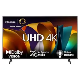 Hisense 50E6NT 50 Zoll 4K UHD Smart TV, HDR, Dolby Vision, Triple Tuner, WiFi, Bluetooth, Alexa, Schwarz