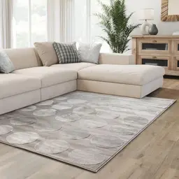 Interiyou Teppich Cannes 200x300 cm Grau - Skandinavisches Boho Muster für Wohnzimmer, Schlafzimmer und Esszimmer