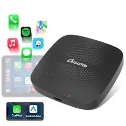Carpuride Drahtloser Adapter für CarPlay und Android Auto, für iPhone und Android, Kabellose Umwandlung von verkabeltem CarPlay